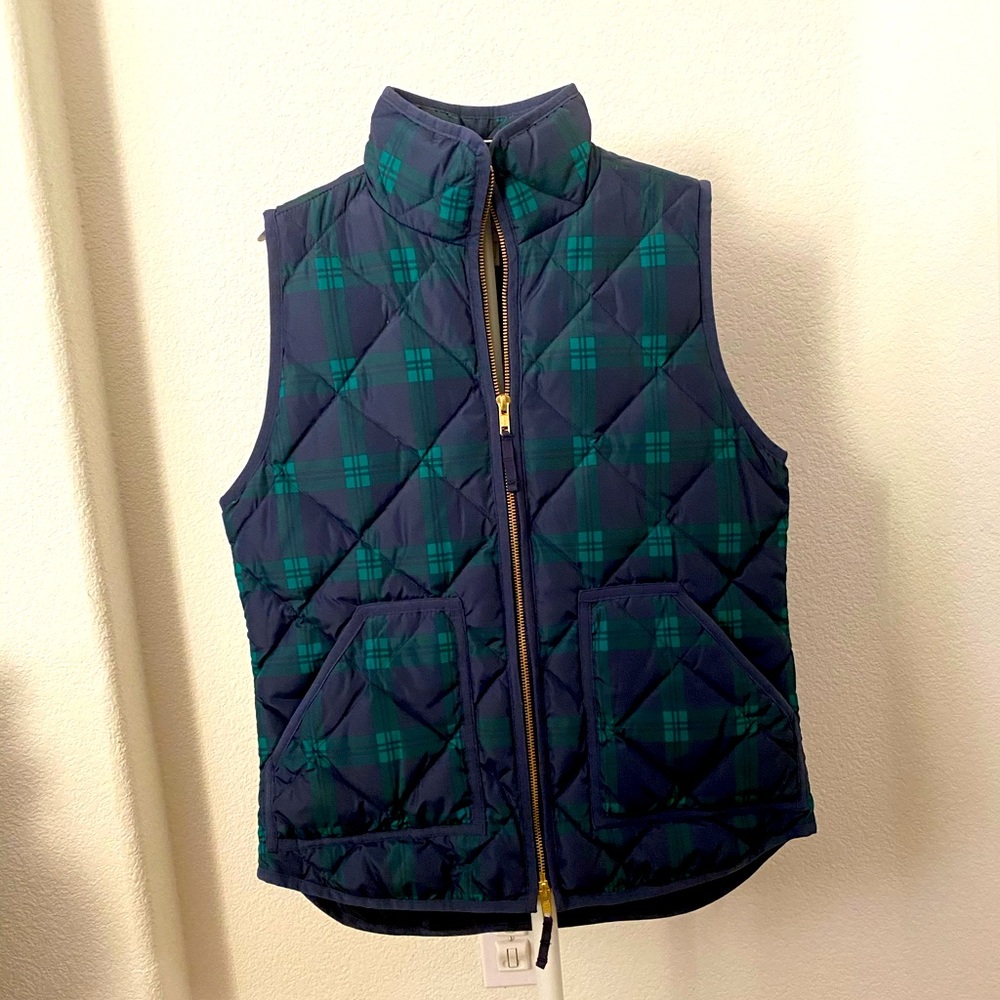 J crew quilted puffer vest